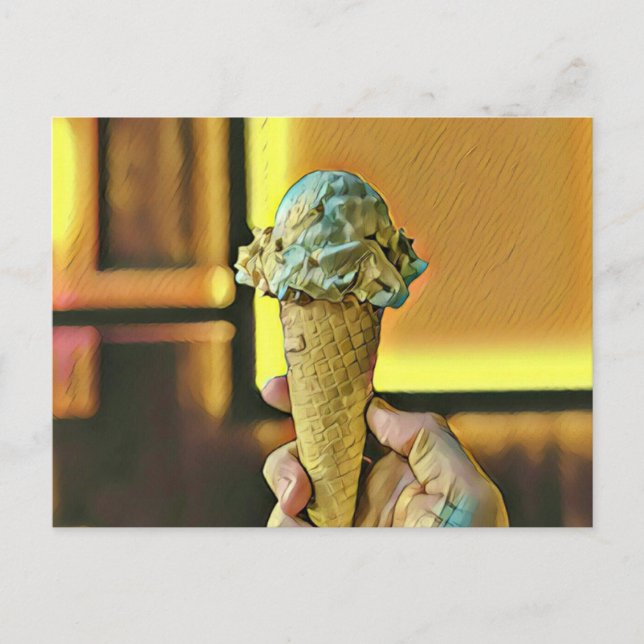 Postal Cono de helado vintage (Anverso)
