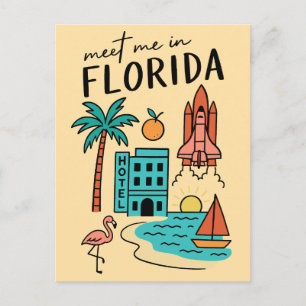Postal Conoce A Mí En Florida Beach Vacation Miami Flamin