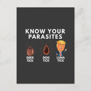 Postal Conoce que eres parásitos Humor Anti-Trump Polític