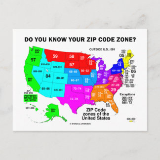 Postal ¿Conoce Su Zona De Código Zip? (Mapa de EE.