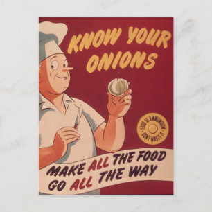 Postal Conozca sus Cebollas - Personalizado Vintage