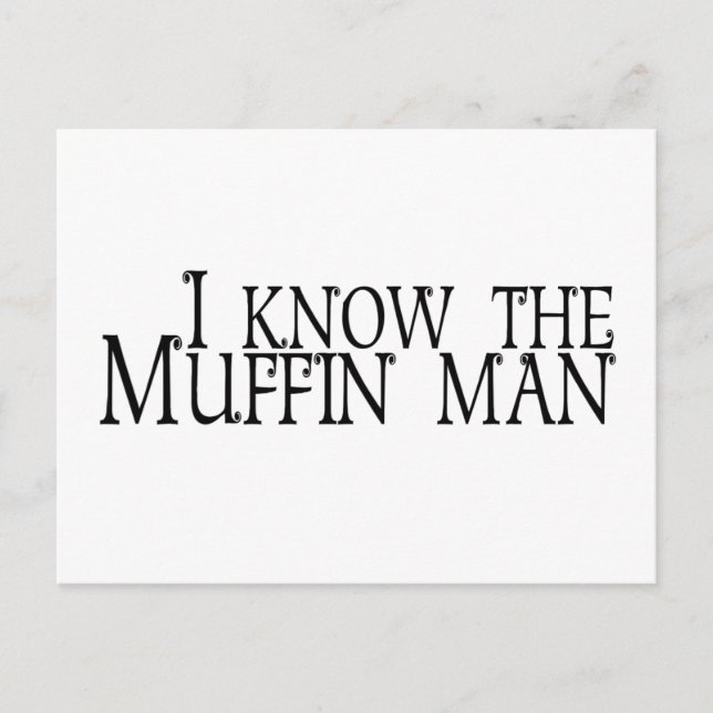 Postal Conozco Al Hombre Del Muffin (Anverso)