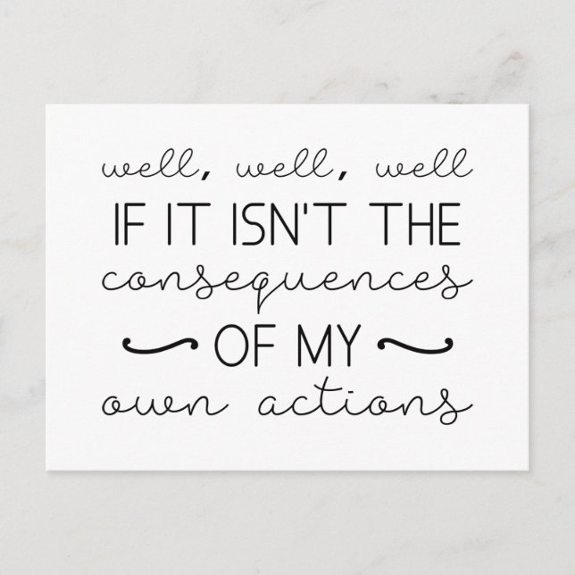 Postal Consecuencias De Mis Acciones (Anverso)