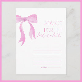 Postal Consejos para la novia Juego de la ducha de novia 