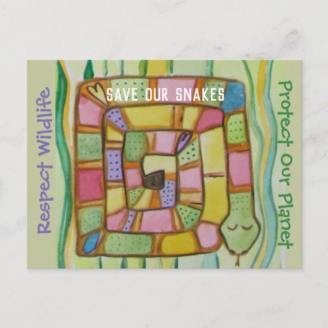 Postal Conservación de serpientes - Salven nuestras serpi (Anverso)