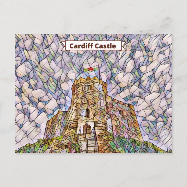 Postal Conservación del Castillo de Cardiff (Anverso)