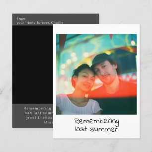 Postal Conservación instantánea de memoria retro fotográf