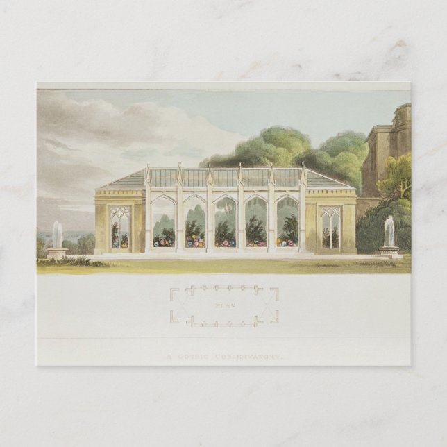 Postal Conservatorio gótico, 1832 (Anverso)