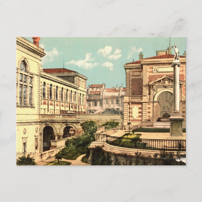 Postal Conservatorio y biblioteca, Marsella, Francia (Anverso)
