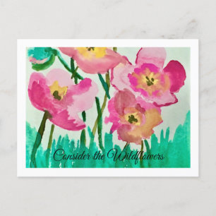 Postal Consideremos las flores silvestres