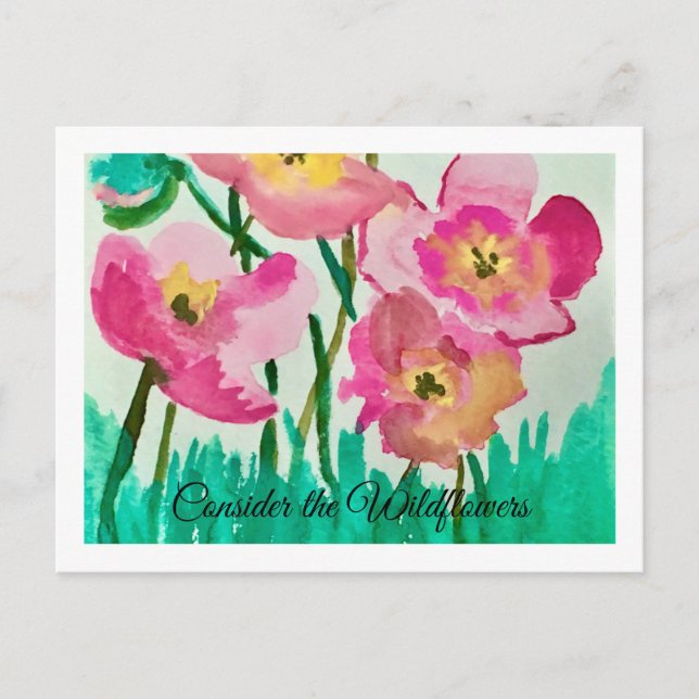Postal Consideremos las flores silvestres (Anverso)