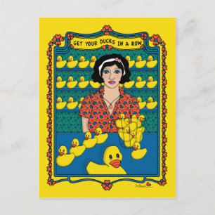 Postal Consiga Sus Patos En Una Postcard Row_B_