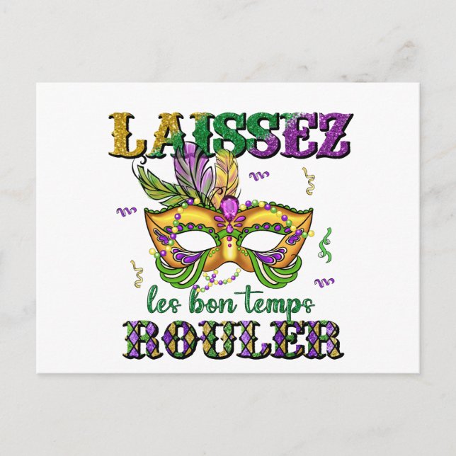 Postal Consigue tu Mardi Gras en Postcard (Anverso)