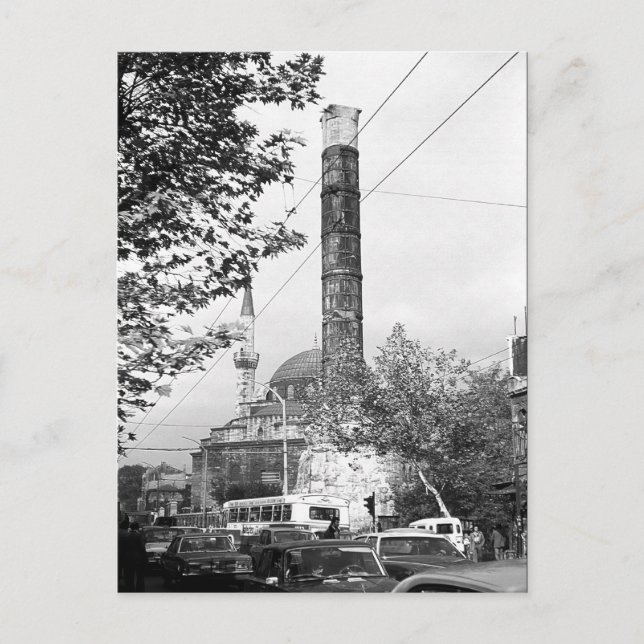 Postal Constantina de columna de Estambul de Turquía vint (Anverso)