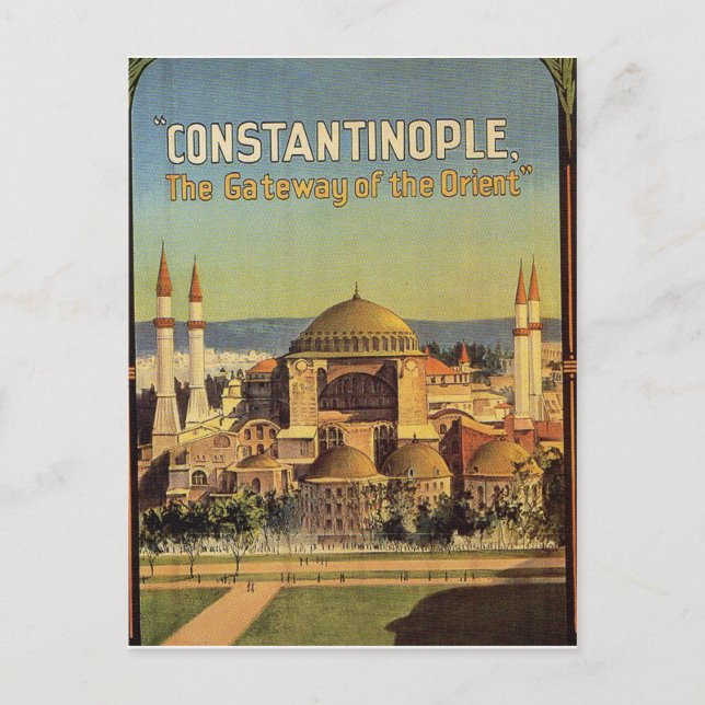 Postal Constantinopla, Santa Sofía, Estambul, Turquía (Anverso)