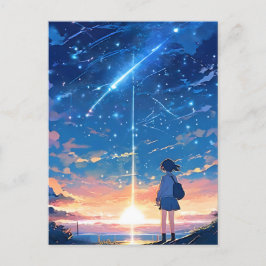 Postal constelación con estrellas de tiro