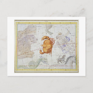 Postal Constelación de Cáncer, lámina 4 de 'Atlas Coele