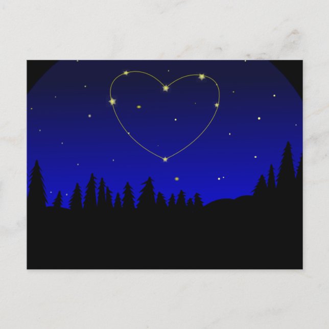 Postal Constelación de Estrella del Corazón (Anverso)