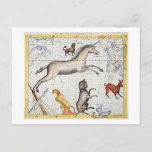 Postal Constelación de Monoceros con Canis Major y Mi