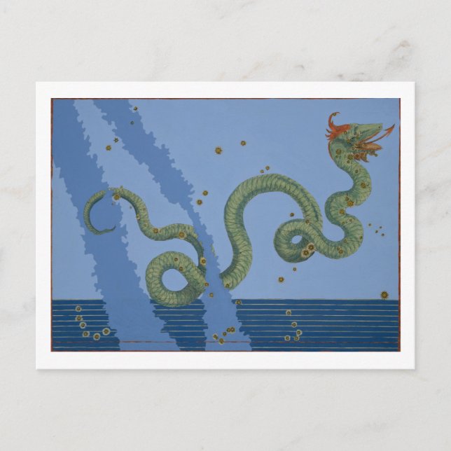 Postal Constelación de Serpens Caput y Serpens Cauda, (Anverso)