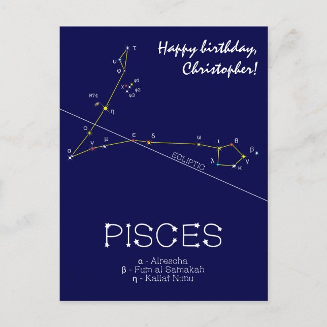 Postal Constelación de Zodiac (Anverso)