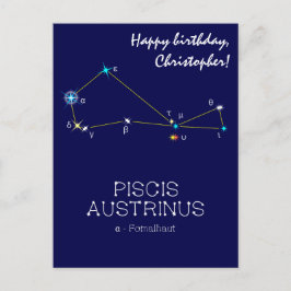Postal Constelación del Hemisferio Sur Piscis Austrinus