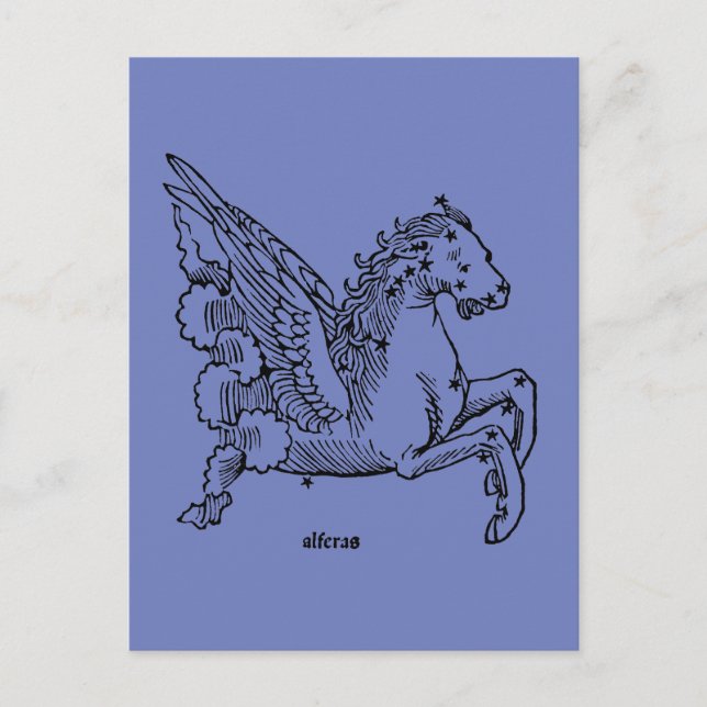 Postal Constelación: Pegaso (Anverso)