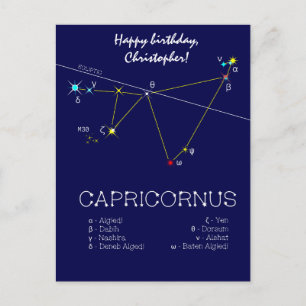 Postal Constelación zodiacal Capricornus
