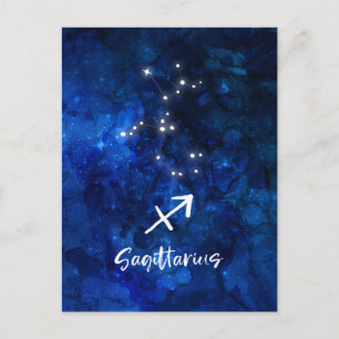 Postal Constelación Zodiacal de Sagitario Galaxia Celeste
