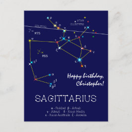 Postal Constelación Zodiacal Sagitario
