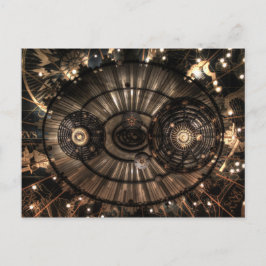 Postal Constelaciones de zodiaco mecánicas de vapor
