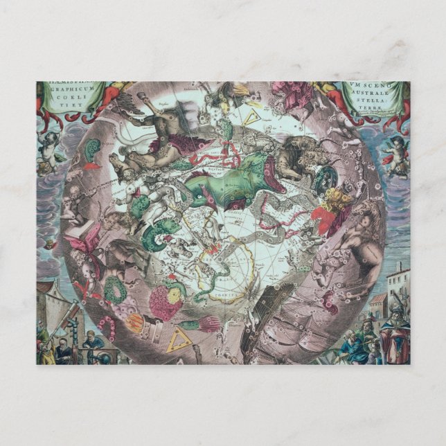 Postal Constelaciones del hemisferio meridional (Anverso)