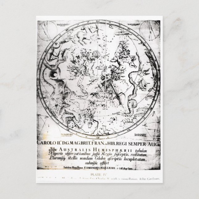 Postal Constelaciones del hemisferio sur (Anverso)