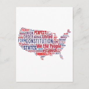Postal Constitución de los Estados Unidos en forma de Est
