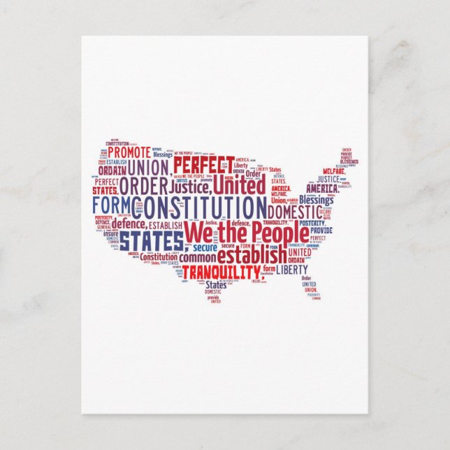Postal Constitución de los Estados Unidos en forma de Est (Anverso)