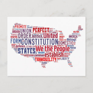 Postal Constitución de los Estados Unidos en la forma de