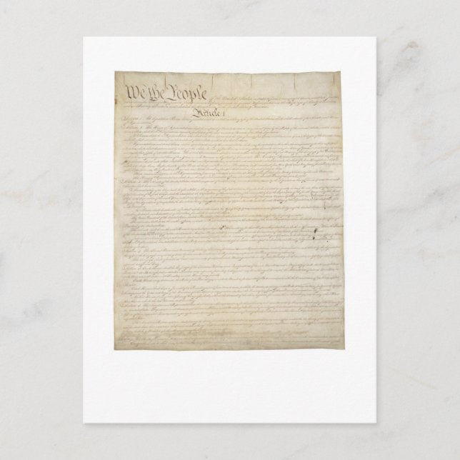 Postal Constitución - Preámbulo - Artículo I (Anverso)