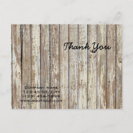 Postal construcción artesanal de grano de madera vintage