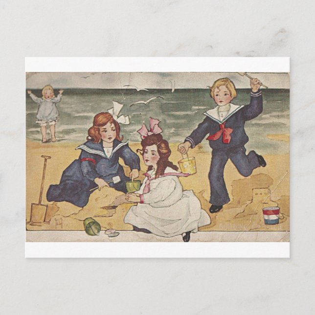 Postal Construcción de castillos (Anverso)