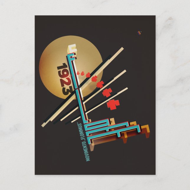 Postal Construcción de Movimento FLommus 1923 (Anverso)