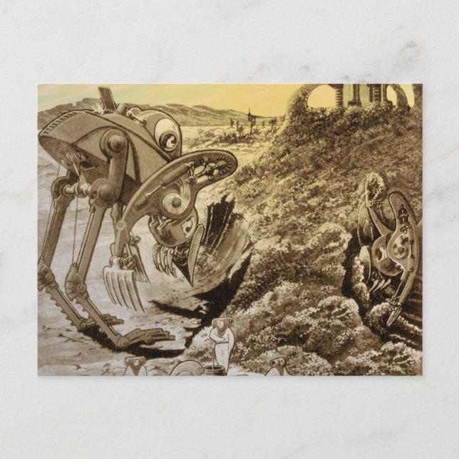 Postal Construcción de planetas de ciencia ficción de vin (Anverso)