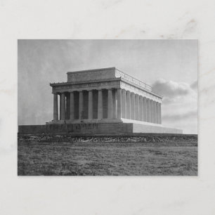 Postal Construcción del monumento a Lincoln (1920)