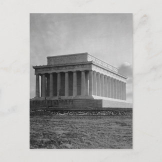 Postal Construcción del monumento a Lincoln (1920)