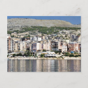 Postal Construcción En La Ciudad De Sarande En Albania