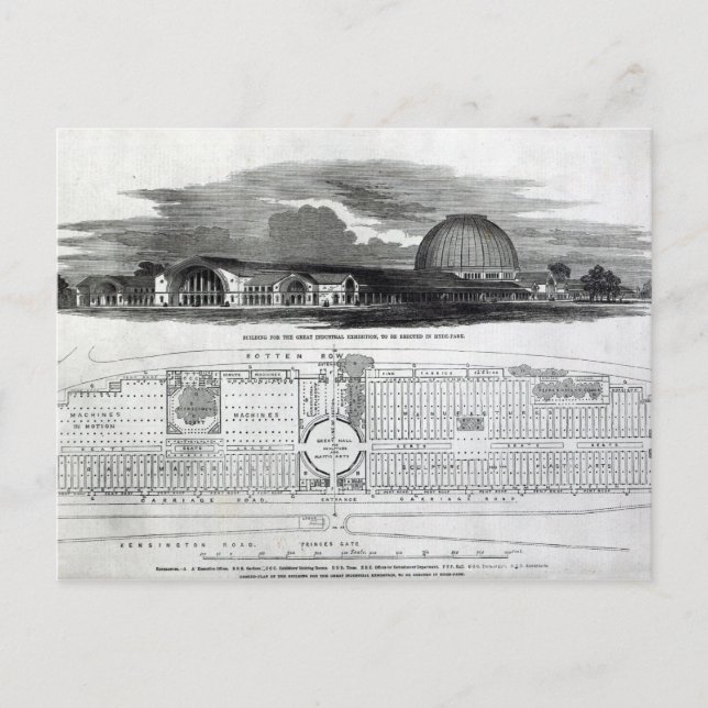 Postal Construcción para la gran exposición industrial (Anverso)