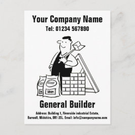 Postal Constructor General Cartoon para Personalizar