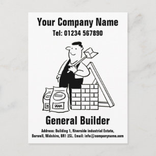 Postal Constructor General Cartoon para Personalizar
