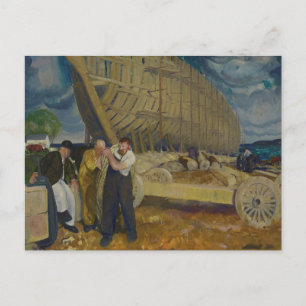 Postal Constructores de barcos - El cuervo - George Bello