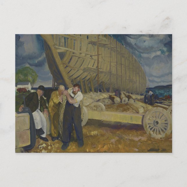 Postal Constructores de buques - El desembarco - George B (Anverso)