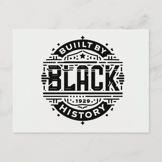 Postal construido por la historia negra (Anverso)